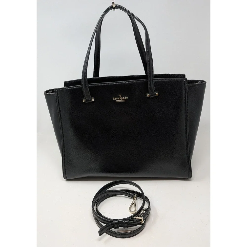 KATE SPADE Patterson Drive Geraldine Satchel Tote Purse Black WKRU5651 - READ